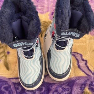 Disney Blue and White Kids Snow Boots